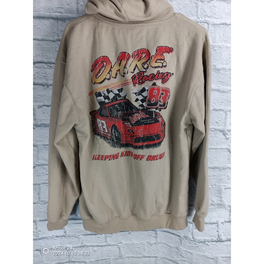 DARE Racing Keeping Kids Off Drugs Mens Medium Hoodie/Sweater - Picture 4 of 6